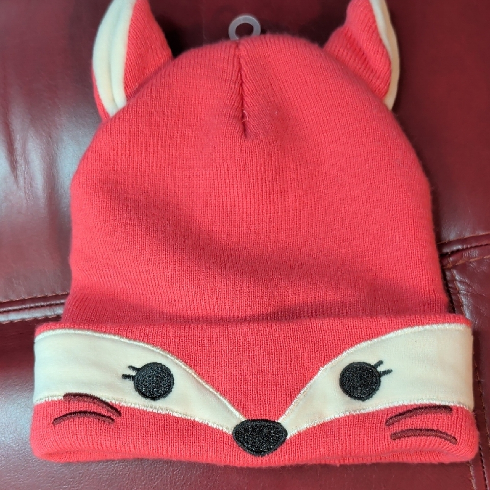 Adorable Red Fox Knit Hat for Kids By Squishmallows Nwot New